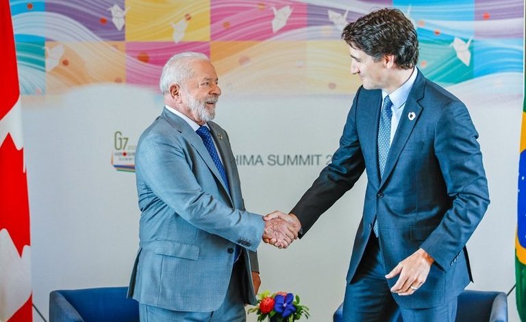 em-reuniao-com-o-primeiro-ministro-do-canada,-lula-afirma-que-os-dois-paises-podem-‘dobrar-as-relacoes-comerciais’