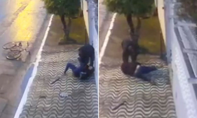 mulher-e-agredida-e-arrastada-durante-assalto-no-litoral-de-sp;-video