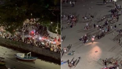moradores-denunciam-situacao-de-praia-do-litoral-de-sp-com-motos-empinadas,-multidao-e-drogas;-video