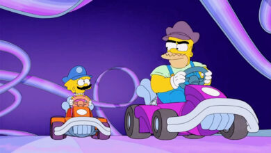 os-simpsons-tem-uma-divertida-homenagem-a-mario-kart-no-ultimo-episodio